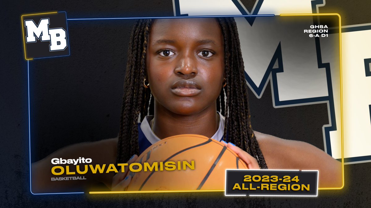 MB_GirlsBB's tweet photo. Congrats to Junior Annie Dinschel and Sophomore Gbayito Oluwatominsin for being named All-Region and to Freshman Ella McDaniel for picking up the Honorable Mention for @OfficialGHSA Region 6-A D1. This is Dinschel’s second-straight All-Region selection and Oluwatominsin’s first. https://t.co/xSm714P5fe