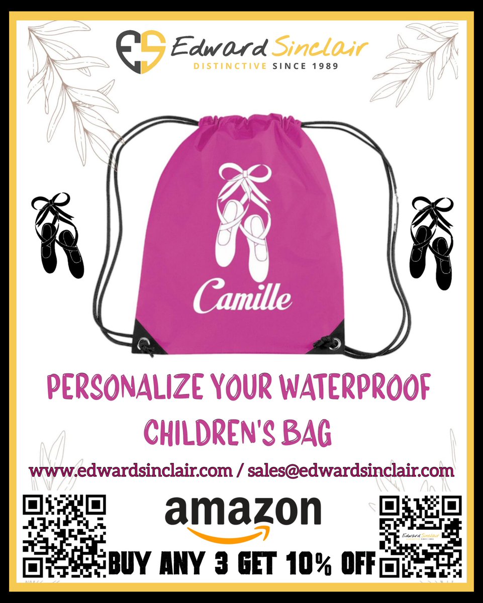 edwardsinclair.com

amazon.fr/gp/product/B01…

#edwardsinclair #AmazonUK #childrenbags #personalisedbag #custombag #WaterproofBag #childrengifts #schoolbagsforkids #kidsbags #kidsbackpack #cutebag  #backtoschool #kidsstyle