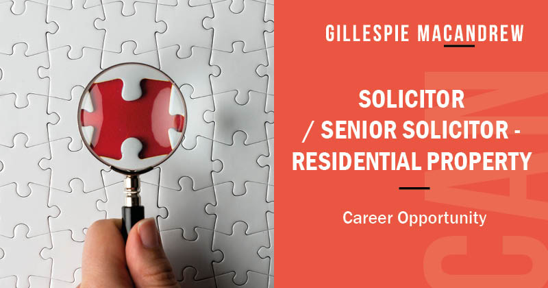 We have an excellent opportunity for an experienced Solicitor or Senior Solicitor to join our established Residential Property team based in Morningside, Edinburgh. Further details can be found here: ow.ly/lOWt50QAfjN
