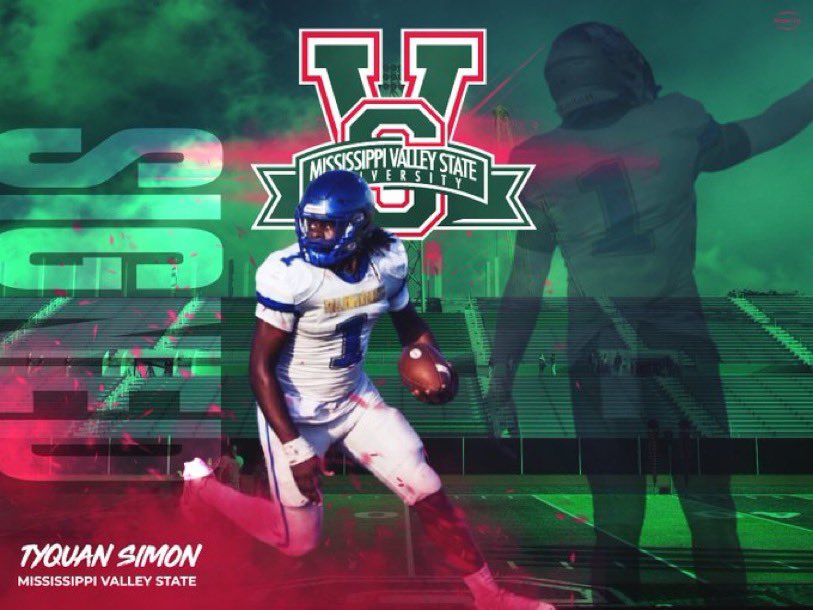 Congrats <a href="/TyquanSimon/">Tyquan Simon</a>. <a href="/ValleyStateFB/">Mississippi Valley State University Football 🟢🔴</a> <a href="/SSN__MVSU/">Sideline - MVSU</a> you are getting a great young man.