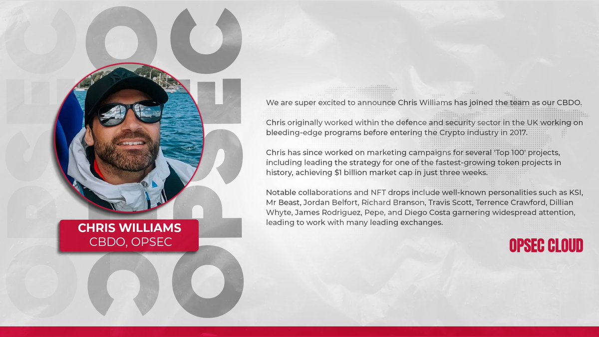 We are super excited to announce Chris Williams has joined the team as our  CBDO! More about Chris👇