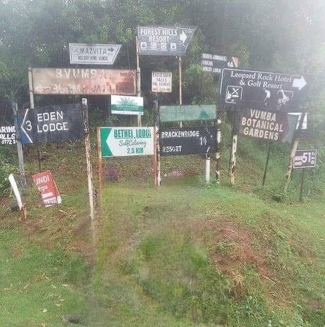 KCRSfm listeners voice their concern over the deplorable road signage at Vumba. "Considering the business taking place in the area, the roads signs are a disappointment." <a href="/InfoMinZW/">Ministry of Information, Publicity & Broadcasting</a> #uripi #Vumba