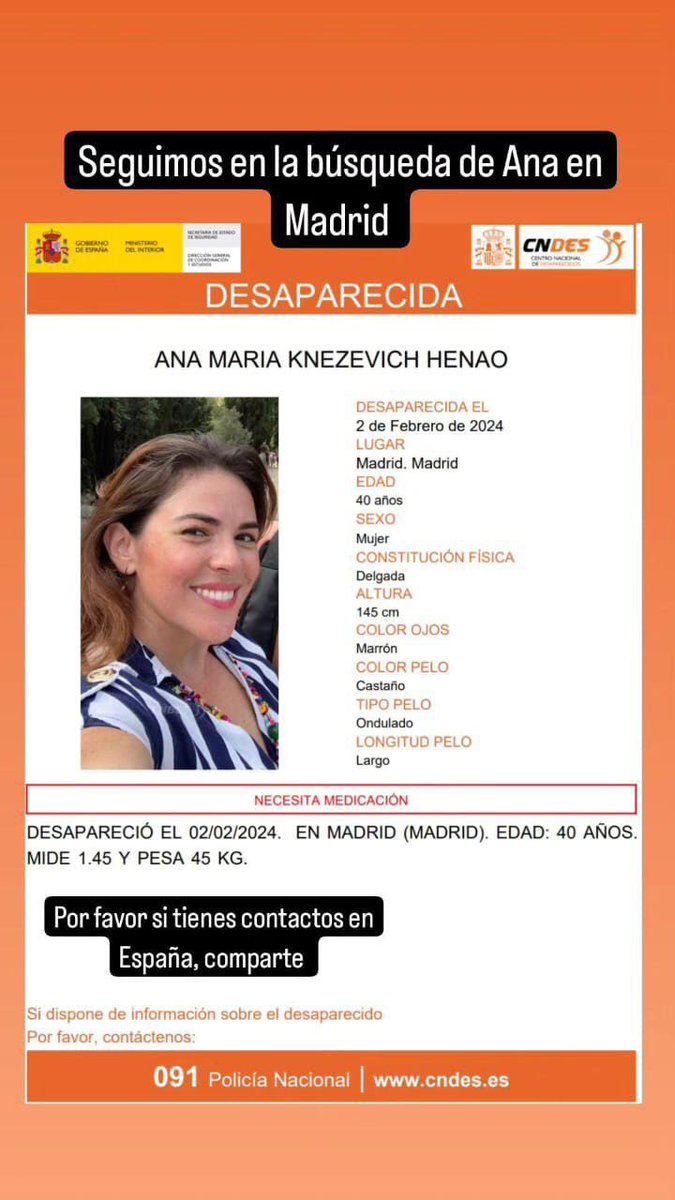 NatyPerryxD's tweet photo. Ayuda a difundir #Desaparecida #Madrid https://t.co/nc8IeKDn38