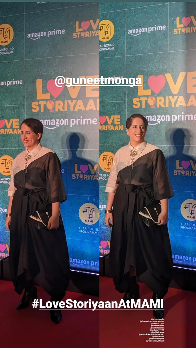 @guneetm #LoveStoriyaanAtMAMI @PrimeVideoIN @Dharmatic_ #KaranJohar @apoorvamehta18 @somenmishra0 @IndikarAkshay #ArchanaPhadke @collinDcunha #HardikMehta #ShaziaIqbal  @SonniVivek  @IndLoveProject @_PVRCinemas