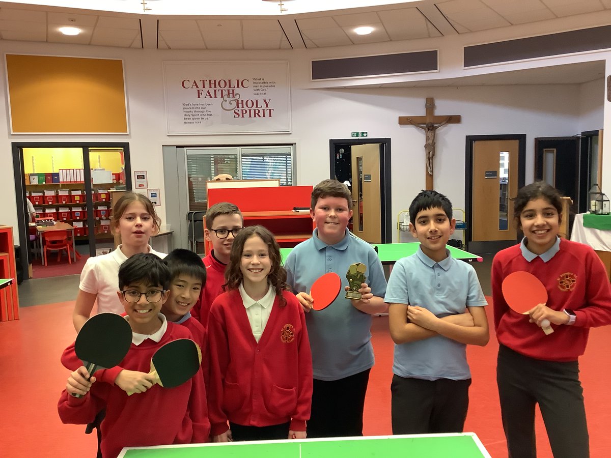 Some brilliant table tennis played this afternoon and the winner of this year’s tournament was Oliver from Year 6. Well done!