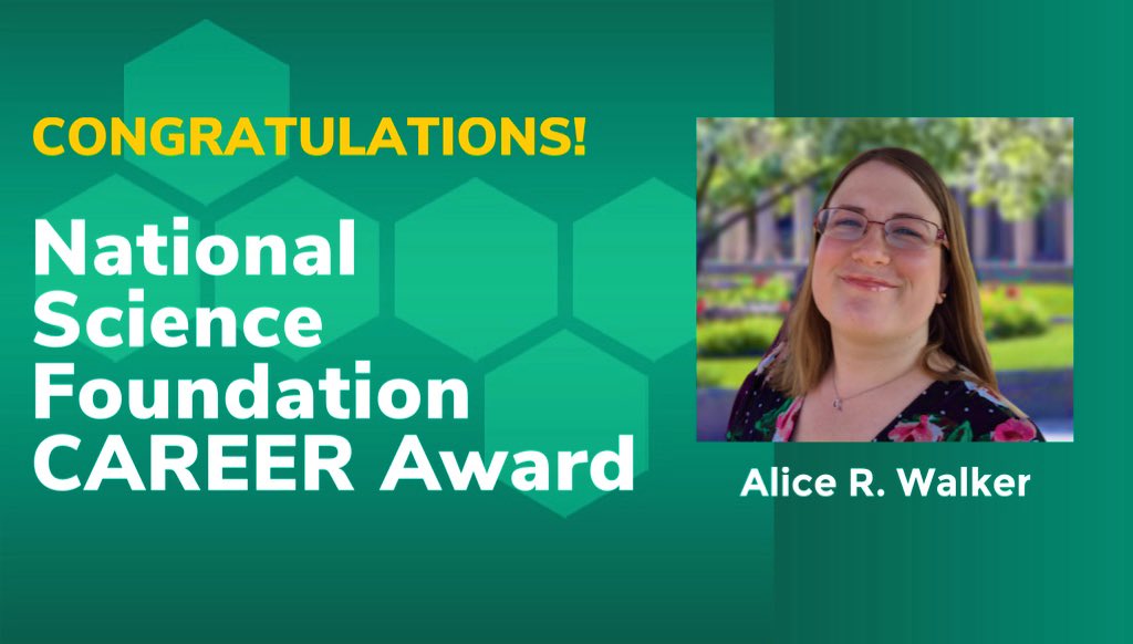 waynestatechem (@waynestatechem) on Twitter photo It’s official! Alice Walker is receiving the <a href="/NSF/">U.S. National Science Foundation</a> CAREER Award for the proposal: Computational Design of Fluorescent Proteins with Multiscale Excited State QM/MM Methods. Congratulations <a href="/arwalker_on_gpu/">Alice Walker</a>! #WSUchemistry #CompChem It’s official! Alice Walker is receiving the <a href="/NSF/">U.S. National Science Foundation</a> CAREER Award for the proposal: Computational Design of Fluorescent Proteins with Multiscale Excited State QM/MM Methods. Congratulations <a href="/arwalker_on_gpu/">Alice Walker</a>! #WSUchemistry #CompChem