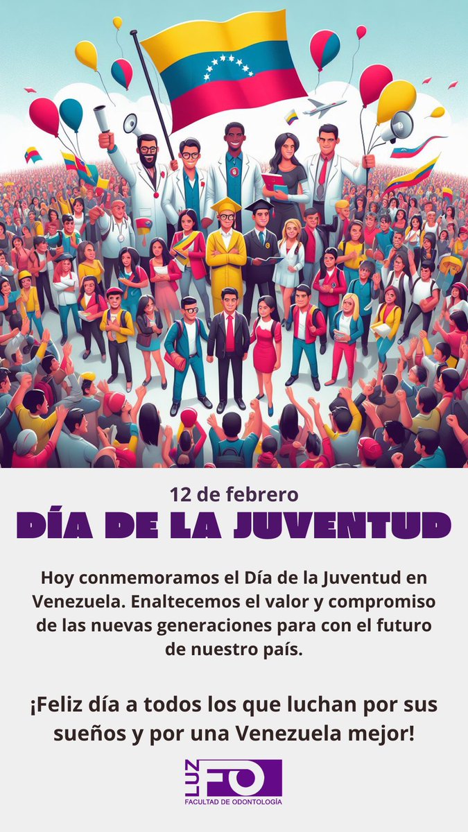 12 de febrero: Día de la Juventud en Venezuela en conmemoración a la Batalla de la Victoria.

🇻🇪👏🏽
