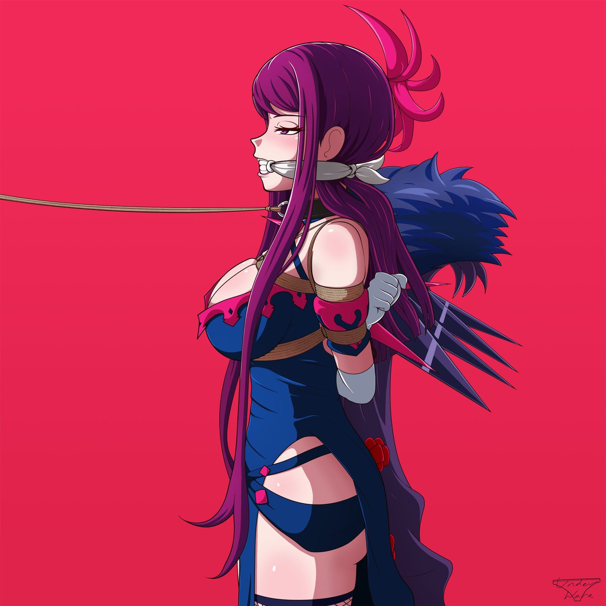 Commission. Ivy from Fire Emblem Engage doing her thang in time for valentines day.