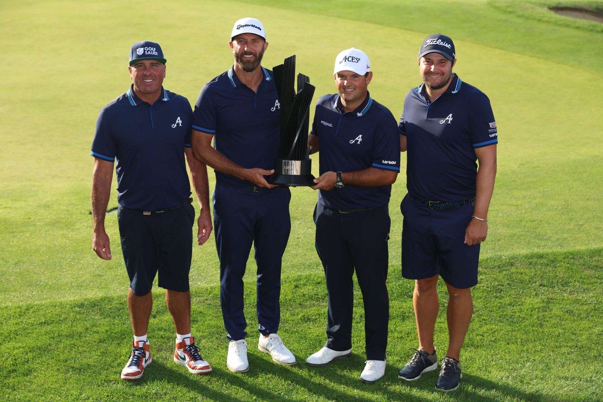 Congratulations to LIV Golf Las Vegas '24 winner Dustin Johnson 🏆 Here's a look at him during LIV Golf London here at Centurion Club last summer, when his team 4 Aces GC were victorious in the team event! Watch the full event highlights here: ow.ly/14Ky50QA9KT