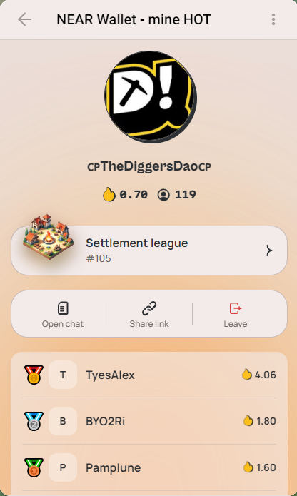 Vous vous intéressez aux early et vous ne savez pas où chercher ? 

The DiggersDAO est là pour vous aider.

Aujourd'hui, on vous présente une des hypes du moment, Near wallet ! 

Mais de quoi s'agit-il ?

🔸C'est un bot Telegram permettant aux "joueurs" de farm du $HOT de manière