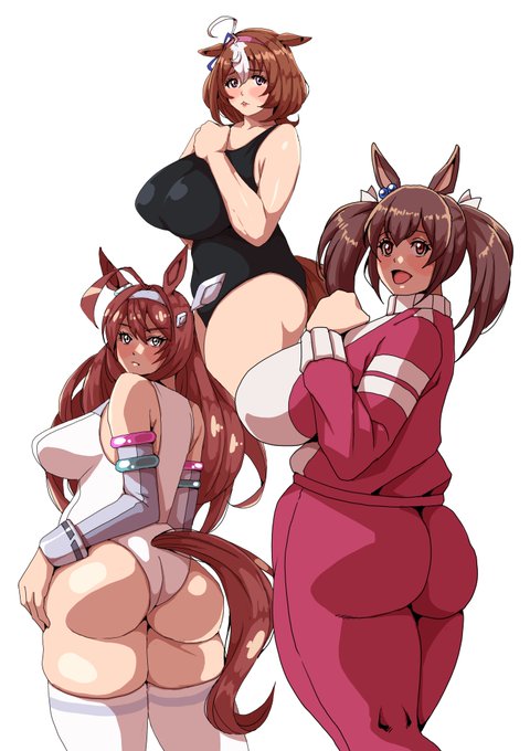 #私の絵柄で見たいウマ娘教えてください 
コメント頂いたブルボンさん、ドットさんとボノさんを描きました 