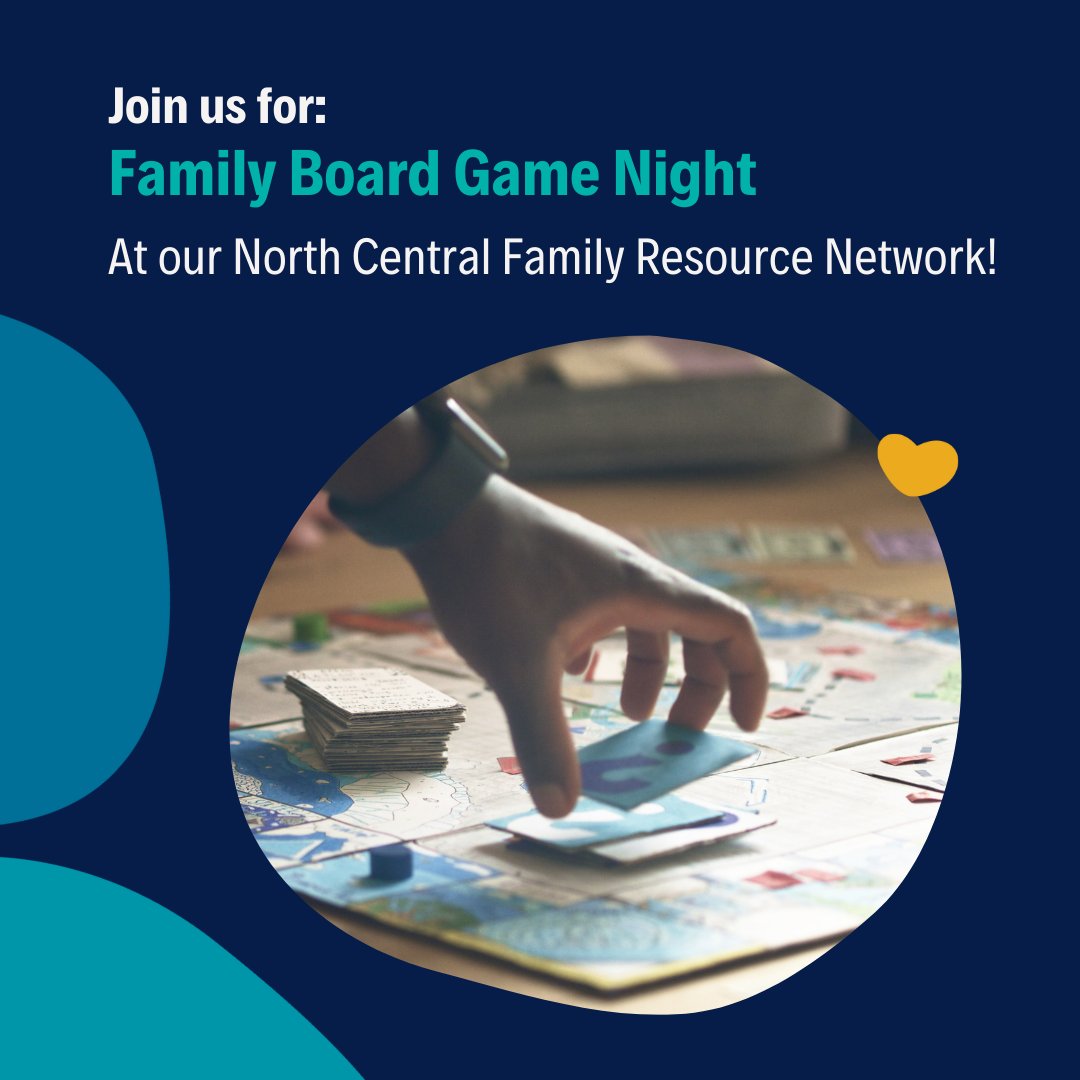 THIS WEEKEND! Family Board Game Night at our North Central Family Resource Network! 🎲

This is a good opportunity to meet families &amp; connect with others in your area. Board games, refreshments and snacks are provided.

Join Thursday night: register now ow.ly/NSAY50QrRsF