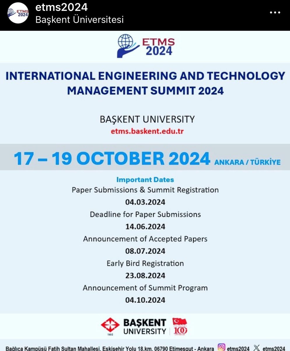 Exciting news! Mark your calendars for the upcoming ETMS2024 Summit! Join us for an unparalleled exploration of emerging technologies and digital innovation in defense industry. Save the dates. 

#ETMS2024 #TechSummit #EmergingTech #InnovationSummit
#FutureTech