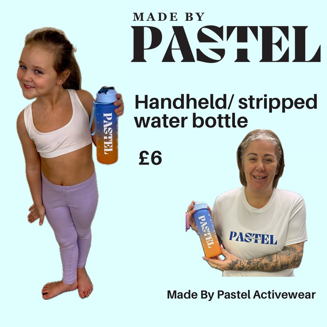 Handheld water bottle perfect for the gym or your activity session £6 each #MadeByPastel