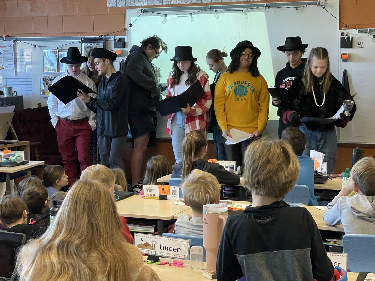 Thank you to the <a href="/WarriorTheater/">Stoll</a> students from <a href="/WestsideHigh66/">Westside High School</a> for coming to <a href="/OakdaleTigers66/">Oakdale Tigers</a> today and performing some Readers Theater scenes from some classic fairy tales and books. The K-2 students LOVED it! <a href="/Westside66/">Westside Community Schools</a>