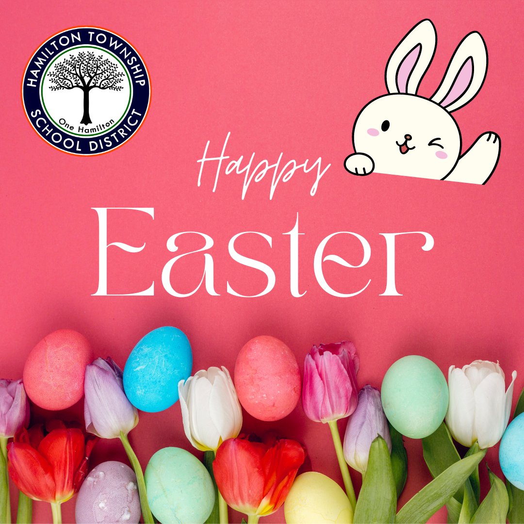 📣 Happy Easter from HTSD! 🐰 🐣 🌷 #HTSD #HTSDpride @ScottRRocco @HTSDSecondary @HamiltonTwpNJ @HTSDCurriculum @LauraGeltch @SpartanSentinel @HTSD_Nottingham @HTSD_West @HTSD_Crockett @HTSD_Grice @HTSD_Reynolds