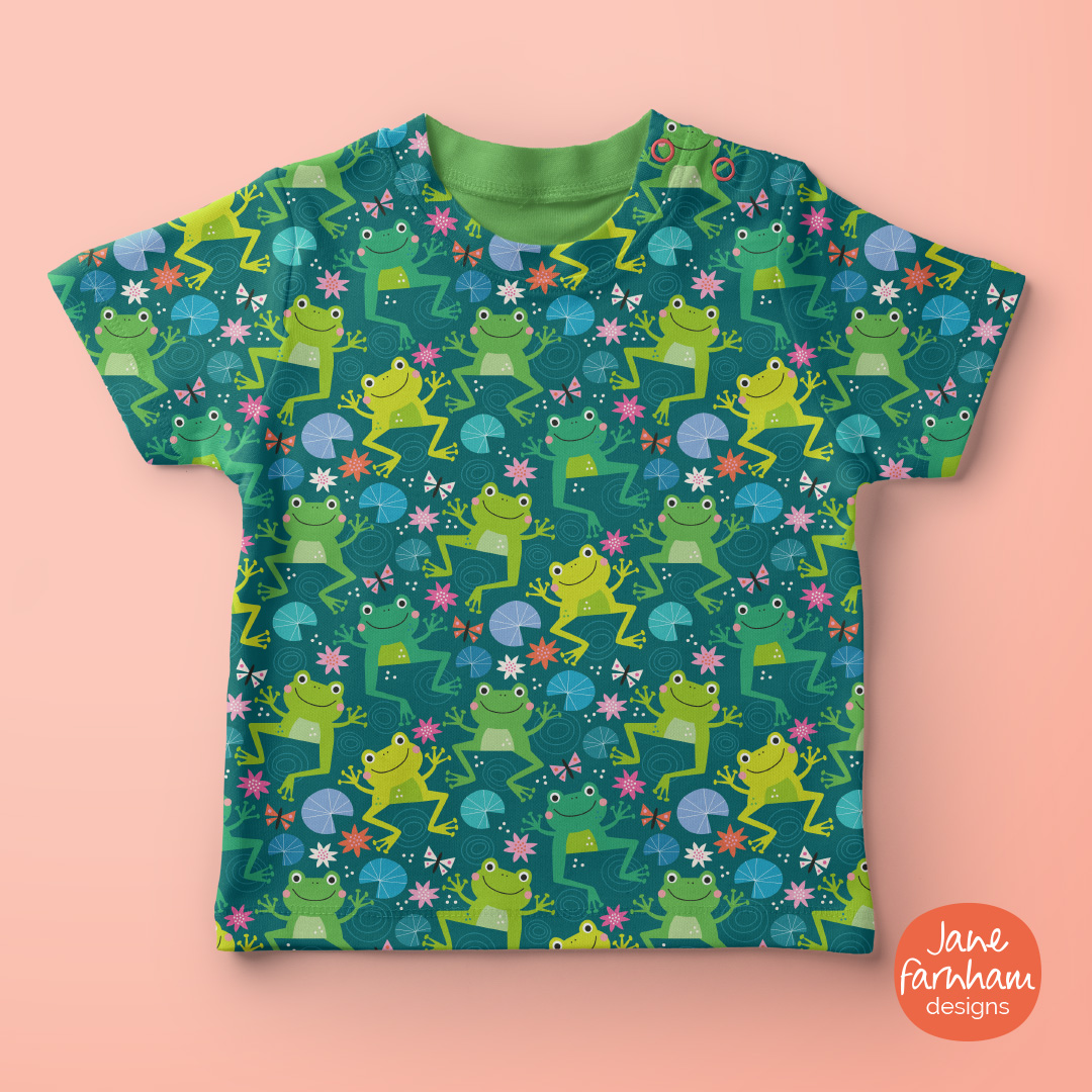 jane_farnham's tweet photo. Frog Chorus! This is my entry for the @Spoonflower Leap Year Frog challenge. I have to confess that I'm really not keen on frogs but don't mind too much if they're a bit cute! Voting opens on Thursday, follow the link in my bio https://t.co/qAO8bYzeTS