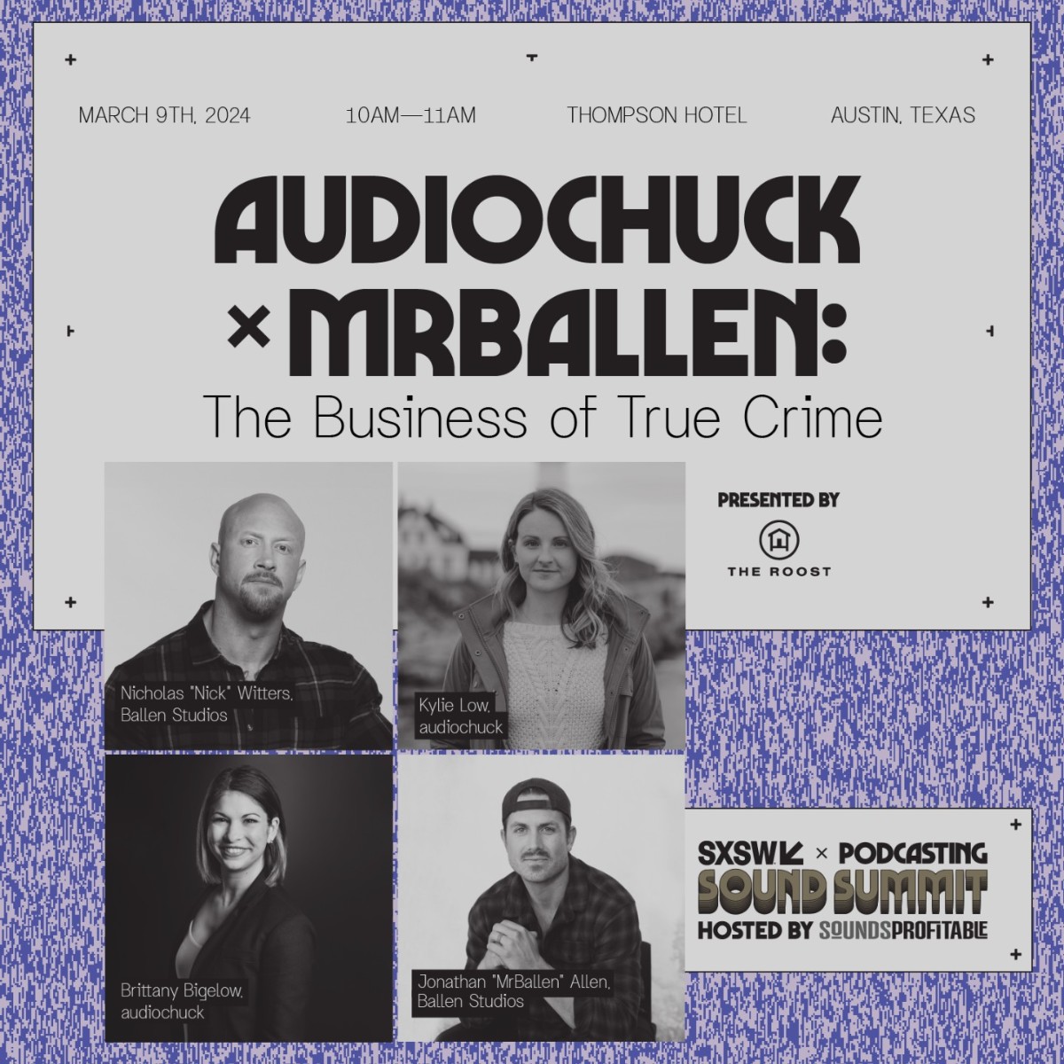 Two of our audiochuck team members, including @DarkDowneastPod host Kylie Low, will be attending Sound Summit at @SXSW 2024! AND with @MrBallen!! Talk about a crossover 🔥🎧