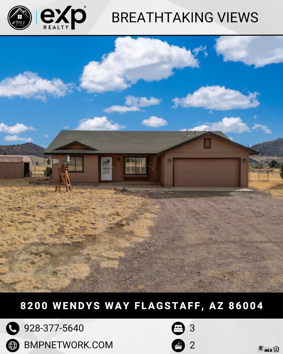 bmp_network's tweet photo. ⭐⭐Breathtaking Views ⭐⭐
More Info: https://t.co/PqoD7fsOrM
Country living at its finest on 2.36 acres!
Flagstaff, AZ
#RealEstate #Realtor #ForSale #NewHome #HouseHunting #HomesForSale #Property #Home #Housing #Listing #Arizona #BMPNetwork #eXp #eXpRealty https://t.co/ikTauS8rcl