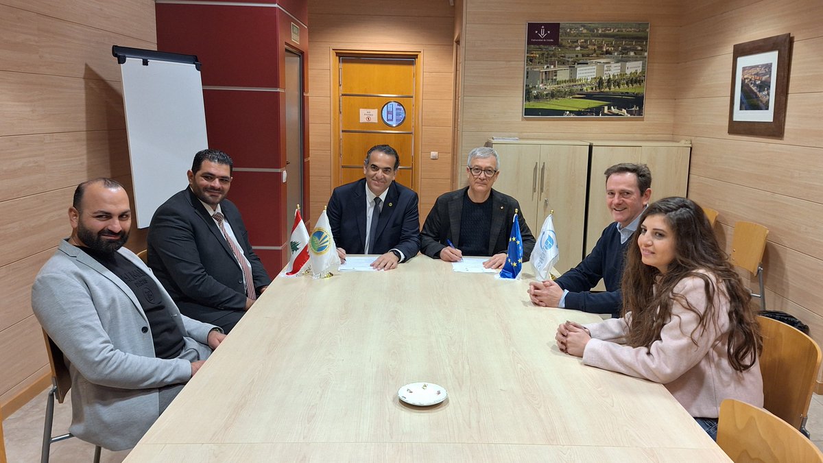 Vicerectors for internationalization of <a href="/UdL_info/">Universitat de Lleida (UdL)</a> and <a href="/Uni_Of_Balamand/">University of Balamand</a> (Lebanon) signed a collaboration agreement. It was made during the visit that the delegation of U. Balamand has made to Lleida on the occasion of the <a href="/SwathProject/">SwaTH Project</a> research project.