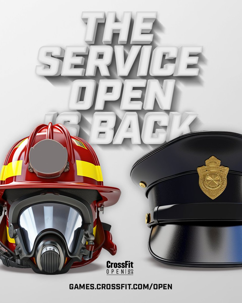 CrossFitGames's tweet photo. Service Open - Jobs 
👮 #LawEnforcementOfficer
🏥 #MedicalProfessional
🧑‍⚕️ #FirstResponder
🚑 #EMSResponder (new!)
🧑‍⚕️ #Educator
🎓 #CollegeStudent
💪 #CrossFitTrainer (new!)
💪 #AffiliateOwner (new!)
🧑‍🚒 #Firefighter
🎖️ #MilitaryVeteran
🎖️ #ActiveDutyMilitary https://t.co/bQP63ERuxL