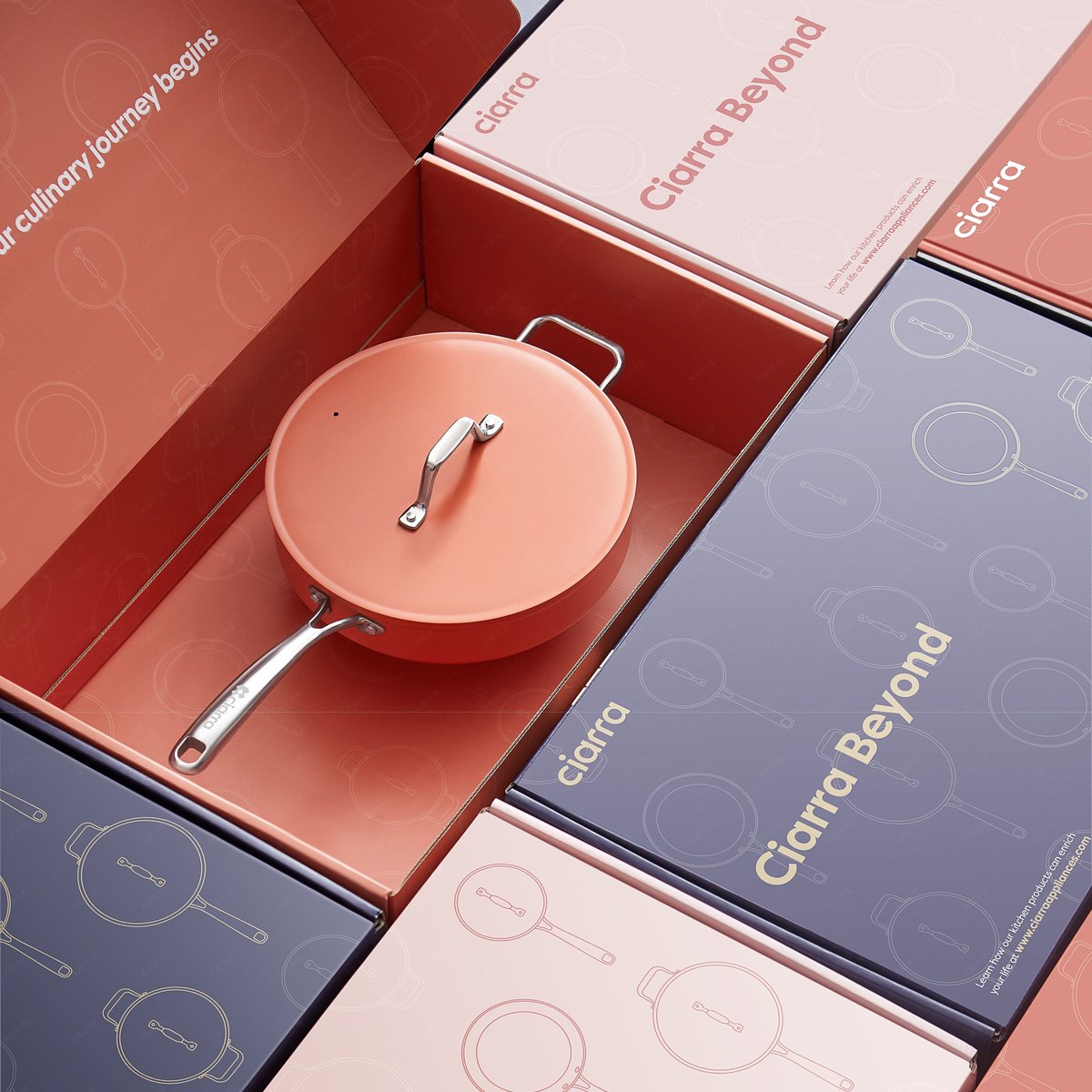 CIARRAbrand's tweet image. Unveiling packaging perfection: a seamless fusion of elegance and functionality. It's not just a product, it's an aesthetic experience. ✨ 

#ciarra #ciarrabeyondcookware #beyondcookware #cookwarepackge #EleganceRedefined #FunctionalDesign"