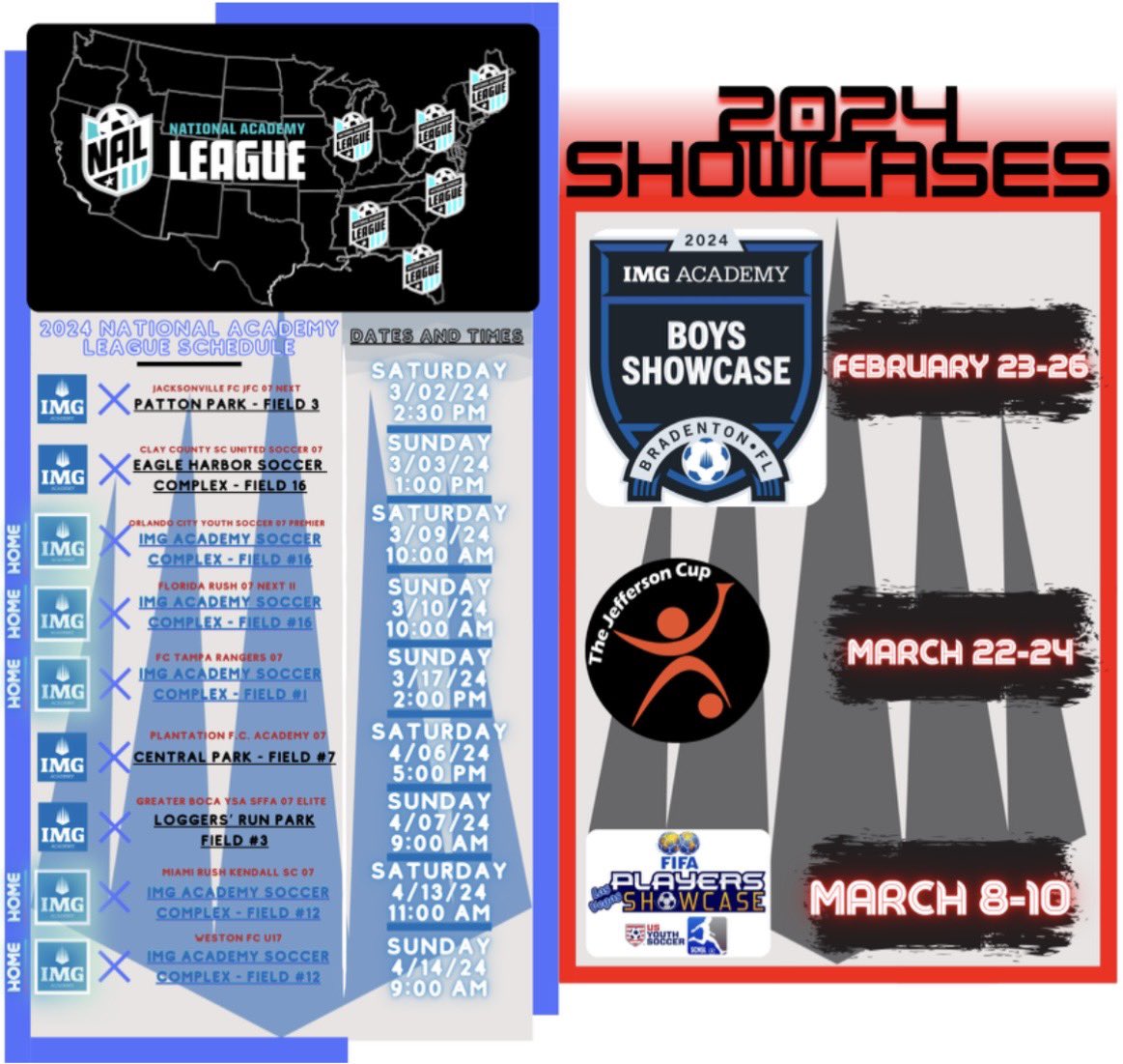 So excited for my second semester at <a href="/IMGAcademy/">IMG Academy</a>! This is my schedule for upcoming NAL games and college showcases in 2024!

<a href="/ImCollegeSoccer/">College Soccer Truth ™</a> <a href="/NcsaSoccer/">NCSA Soccer</a> <a href="/jeffersoncup/">Jefferson Cup</a> <a href="/ncsa/">NCSA College Recruiting</a> <a href="/TopDrawerSoccer/">TopDrawerSoccer</a>