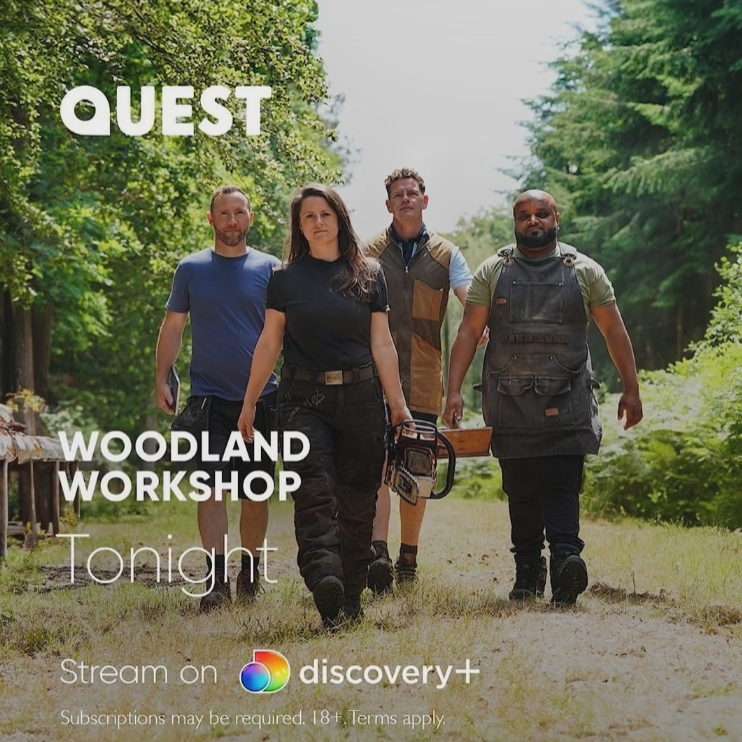 Tonight on @Quest and @discoveryplusUK #thewoodlandworkshop at 9pm.  Model for Heroes founder, Malcolm Childs receives an uplifting gift made by furniture maker Saf Fakir.