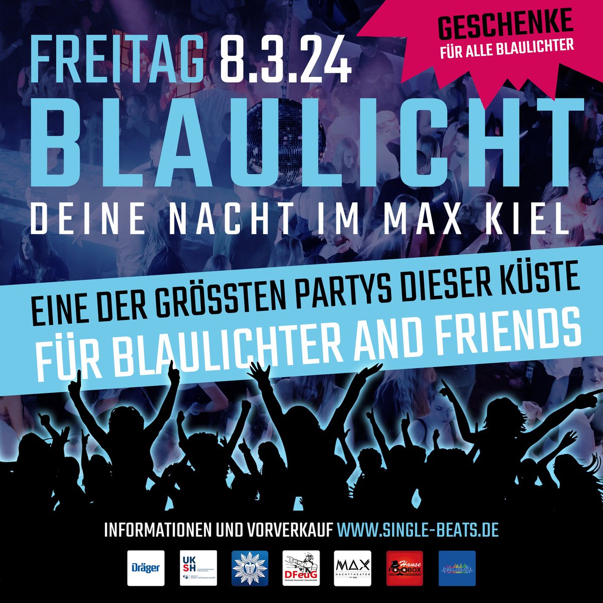 Die etwas andere Werbung für unsere #blaulichtfamilie ! 

Am 08.03.2024 ist in Kiel wieder die Blaulichtparty! 
Wieso machen wir dafür nun Werbung? 😅
Wir sind als Partner und Sponsor mit dabei! 

Wir wünschen eine tolle Nacht 🚨

#blaulicht #Feuerwehr #Rettungsdienst #partynacht