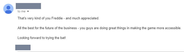 VillagCricketCo's tweet image. We're trying to make cricket more accessible. 

We'd love £600 bats as much as the next person but it isn't always possible for most people to spend that much to play the sport they love.

Slowly but surely.