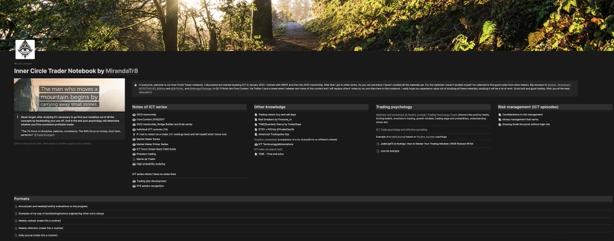 MirandaTr8's tweet image. This week I'm going to add an important piece to My Inner Circle Notebook for you guys, an example of a trading plan (including risk management ofc). Hopefully you will like it! #tradingplan #smc #riskmanagementplan