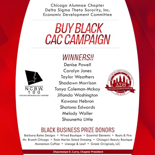 ChicagoDeltas's tweet photo. π₯ DRUM ROLL PLEASE! The #ChicagoDeltas thank you for supporting our #BuyBlackCAC campaign in partnership with @ncbwchi. Congrats to our drawing winners and a very special thank-you to the Black-owned businesses that donated prizes!
#NCBW100
#EconomicDevelopment https://t.co/mg9KiDGB7G