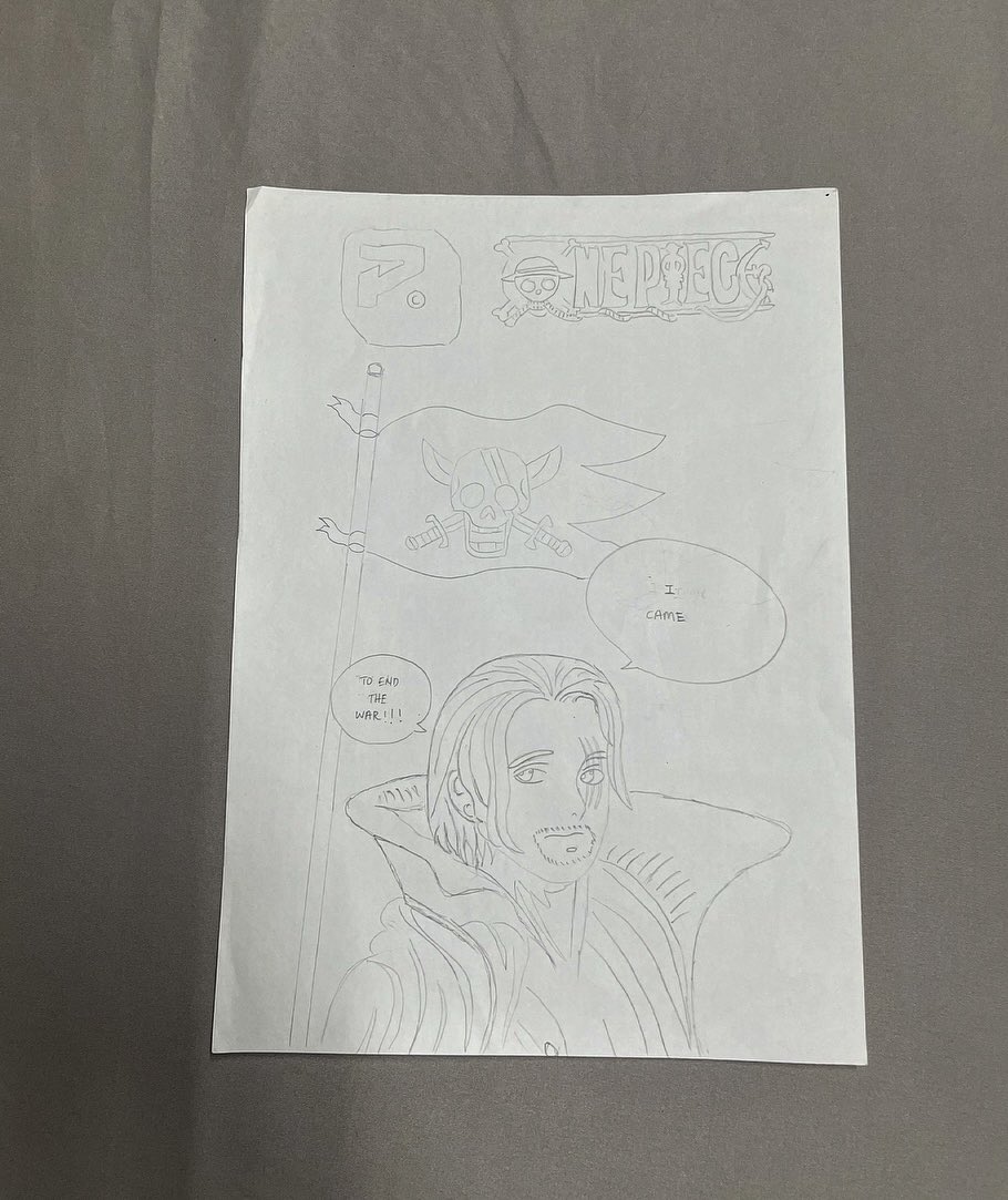 Finally completed the sketch for my pencil drawn fan art. Not complete but I hope all of you can wait for the final product as I’m only able to do it after work. Shade or colour it tho? 

One piece X <a href="/Persona_Journey/">Persona</a> 

<a href="/fabsverseNFT/">Fabsverse</a> <a href="/HanaPersona_/">Hana</a> <a href="/SpikePersona/">Spike</a>