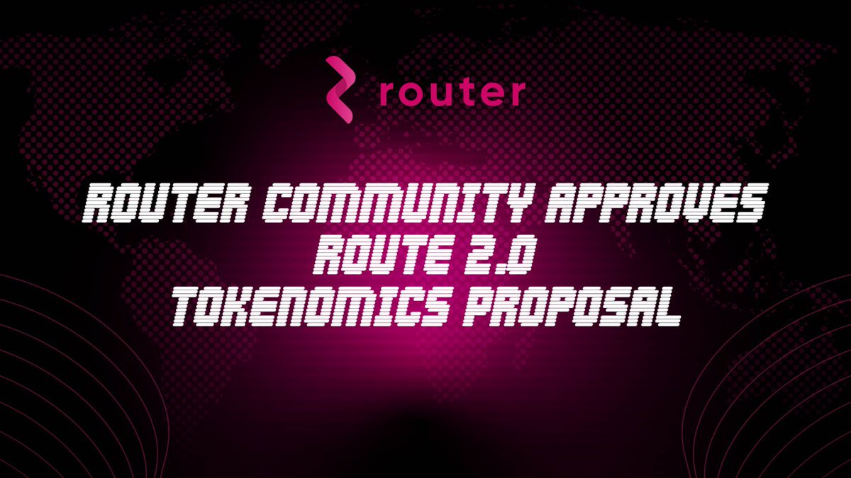 The governance vote on Route 2.0 tokenomics has concluded with 1.8 million $ROUTE votes being cast.

The new tokenomics will pave the way for a truly cross-chain ecosystem of IDapps to take shape - a journey that has already started with StakeEase, LiquiX and FolioX. Cross chain