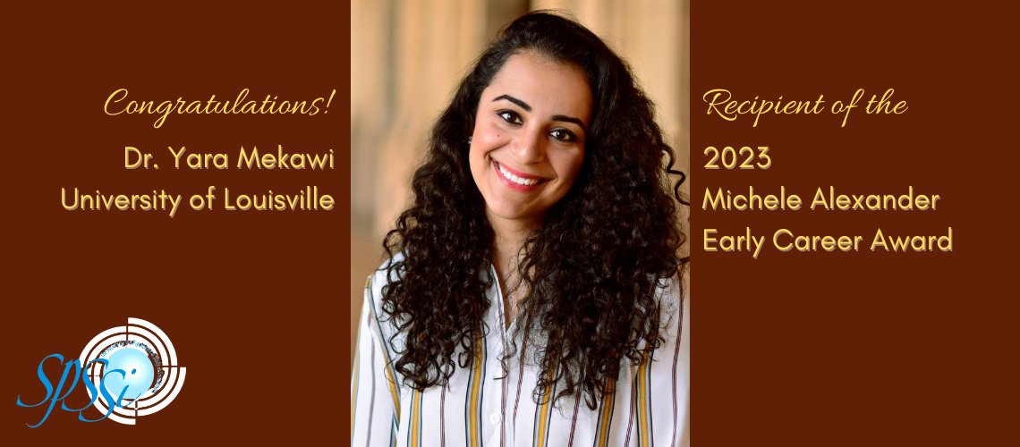 Congratulations to the 2023 Michele Alexander Early Career Award winner, Yara Mekawi (University of Louisville)! Learn more about the program: ow.ly/3Xq650QAgN9