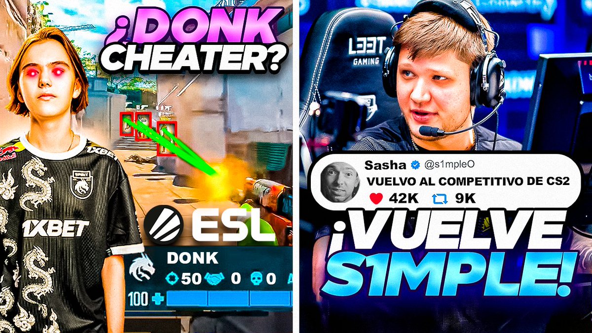 KledCS2's tweet image. LA ESL ACUSA DE CHEATER A DONK | SIMPLE CONFIRMA SU VUELTA AL COMPETITIVO - Kled News
youtube.com/watch?v=GVLMiK…