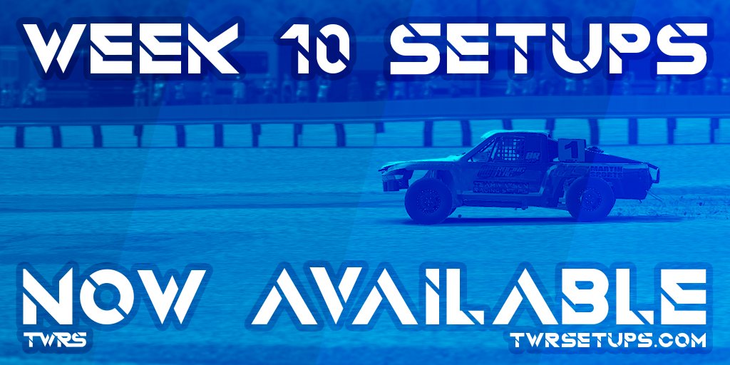 Week 9 is almost over and we are extremely happy with the speed that our NASCAR Truck setups put on display at Chicago. This week all of the NASCAR series head to the World Center of Racing, Daytona and we have your iRacing setup needs covered!

TWRSetups.com