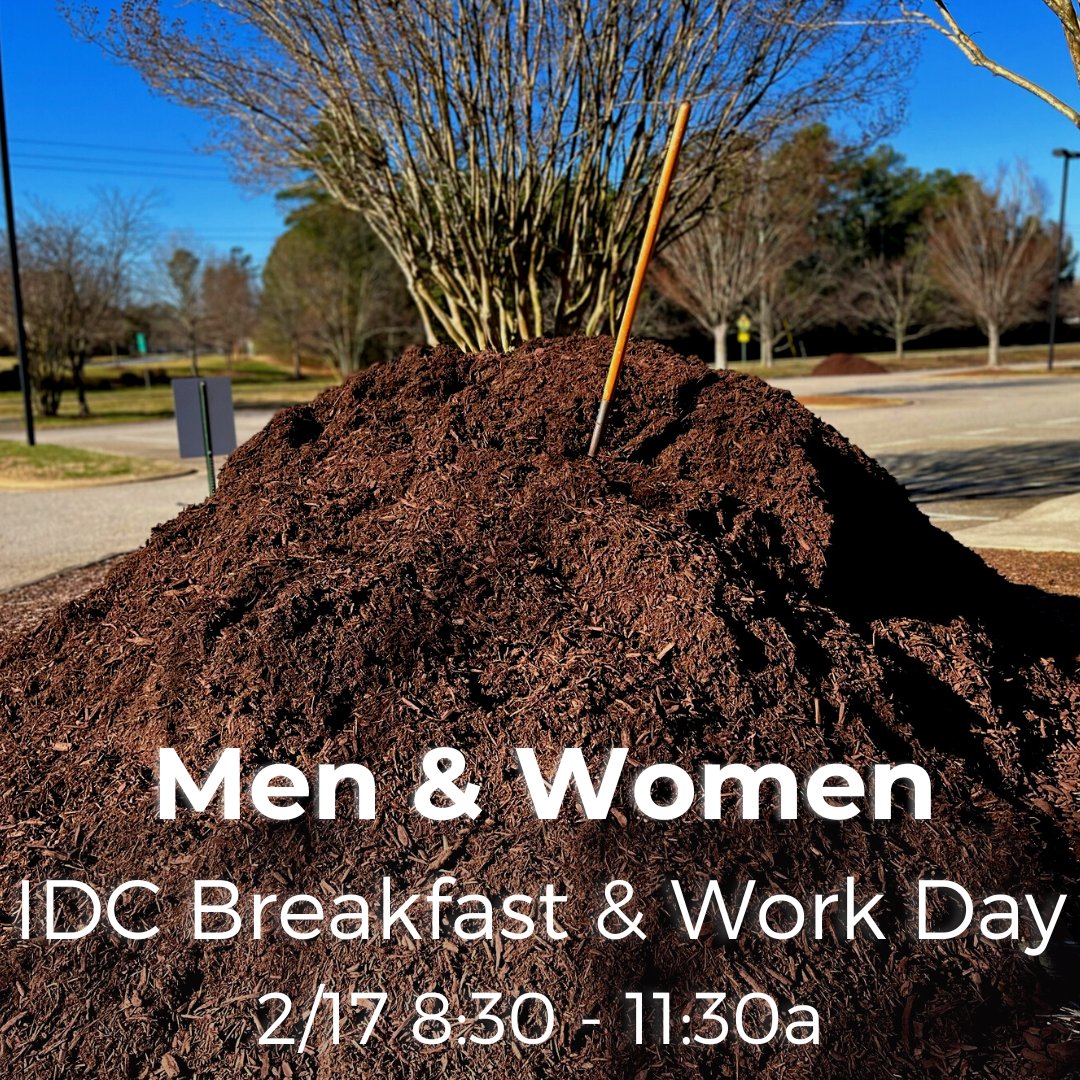 IDC family come join us this Saturday (2/17) from 8:30-11:30 am for breakfast and a workday! Please sign up at idcraleigh.com.