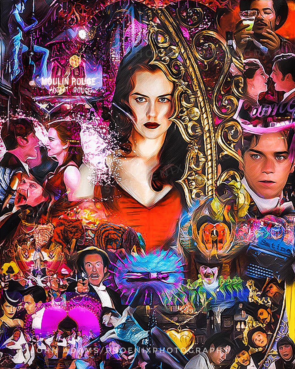 New collage homage by me. “Moulin Rouge!” #movieart #fanart #moulinrouge #NicoleKidman #EwanMcGregor
