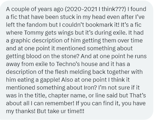 i have a search request from @End_Danny!