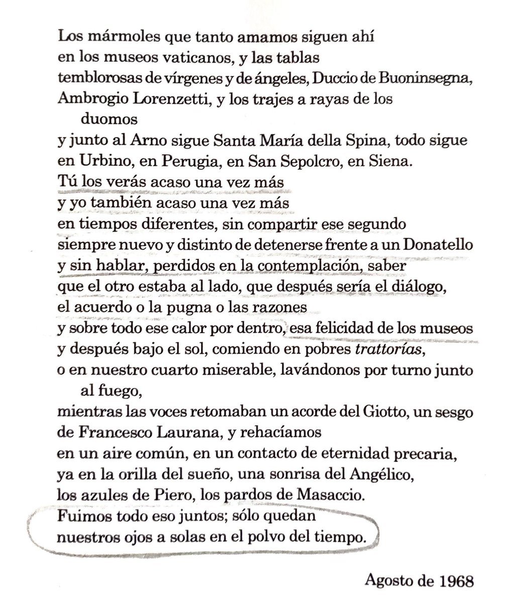 La primera vez que leí este poema de Julio Cortázar lloré. Pocas cosas tan honestas y hermosas como leerlo.