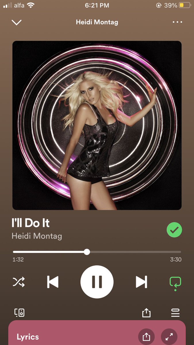 and THAT’S what a pop song should sound like @heidimontag