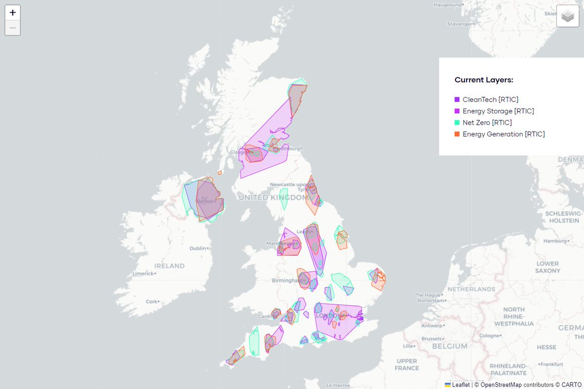 Introducing the new Innovation Clusters Map & report 📈 Developed by @SciTechgovuk in collab w/ @CambridgeEcon, Data City & the @InnovCaucus, this project offers key insights into the UK's innovation ecosystem. Explore the interactive map at innovationclusters.dsit.gov.uk