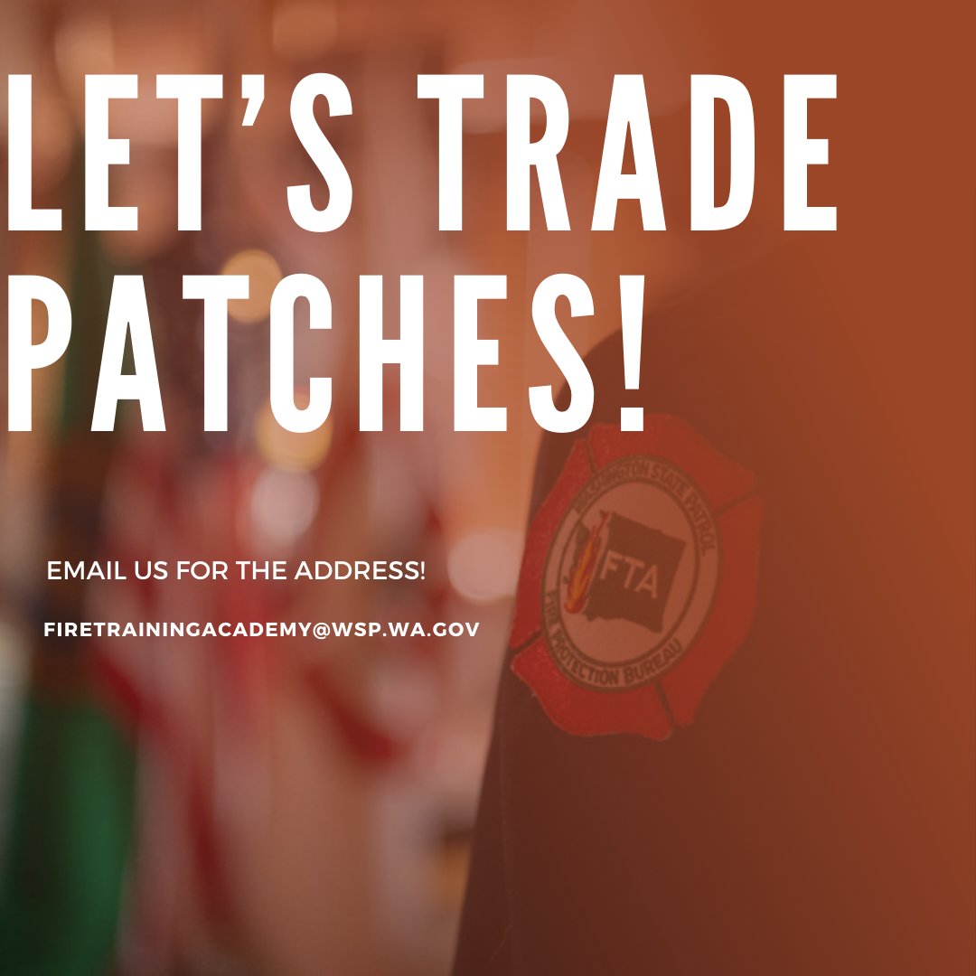 WAFireAcademy's tweet image. Let's trade patches! Email us for the address!
#patchtrading #firepatch #wafiretrainingacademy #wafta #firefighters #wafirefighters