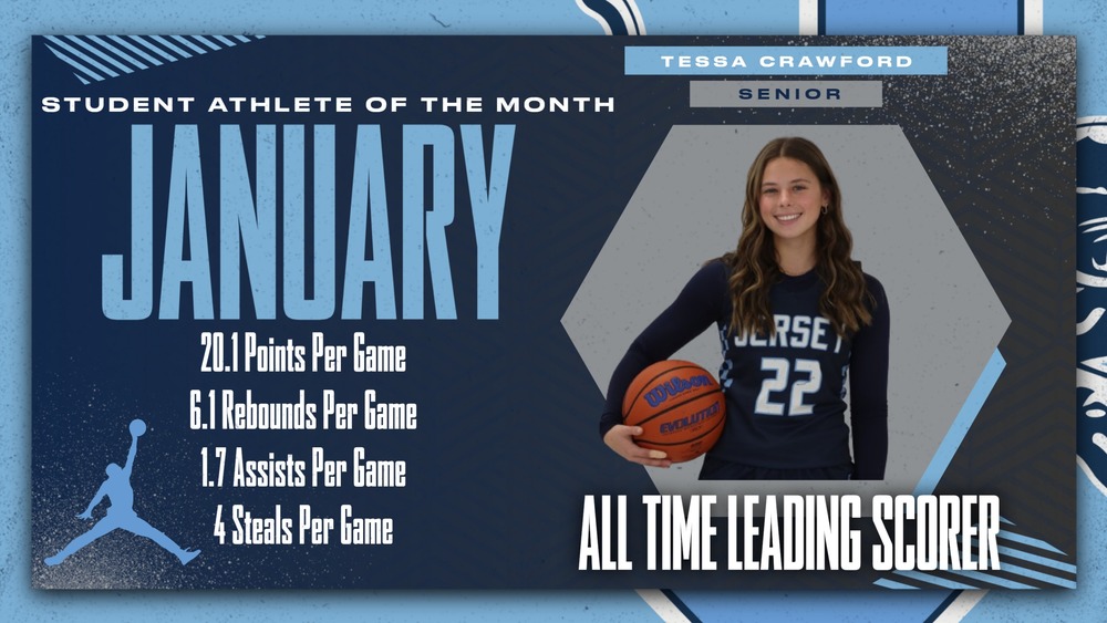 Tessa Crawford Names JCHS Female Student Athlete of the Month for January jersey100.org/article/145691…