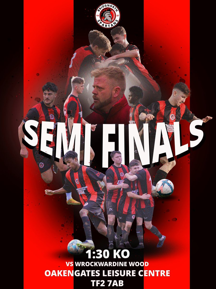 Who’s ready for Saturday? We go into the first leg of the semi finals this Saturday 17th! Although we’re away, we want to see as many Spartan colours flooding the sidelines ⚫️🔴⚪️ Can we keep our 18 game winning streak?👀 See you there!😜⚽️