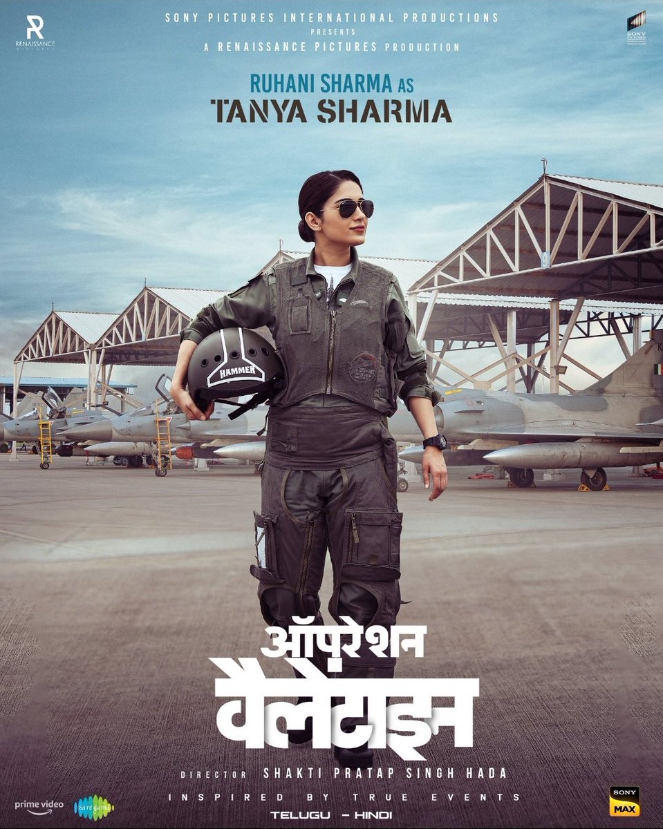 VTVFilmz's tweet photo. Operation Valentine Update :: ✴️
Introducing Ruhani Sharma as Tanya Sharma In Operation Valentine... 💉💌
In Cinema's Telugu and Hindi From March 1st Worldwide... 🍿
#OperationValentine #VarunTej #ManushiChhillar #RuhaniSharma #ShaktiPratapSinghHada
#OPVonMarch1st #VT13 #SonyPicturesFilmsIndia #RenaissancePictures #Hindi #Telugu #VTVFilmz