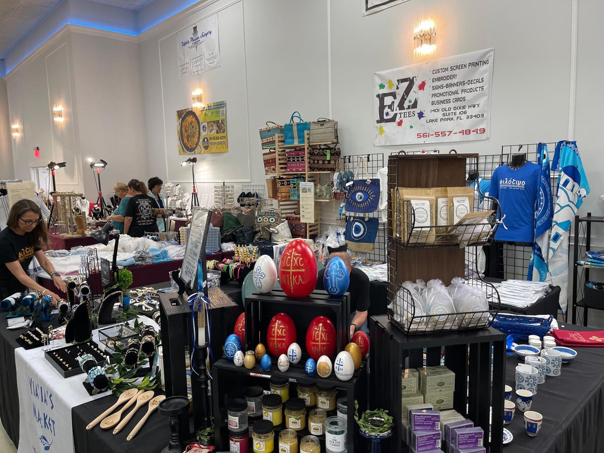 GreekFestWPB's tweet photo. Come shop our many vendors of specialty boutiques, imported Greek jewelry, home accessories, paintings, icons, arts &amp; crafts, and much more at the Annual Greek Festival in West Palm Beach this weekend…see you there, Opa! 
#greekfestwpb #greekfest #greekfestival #greekjewelry https://t.co/6DJnlQdVwt