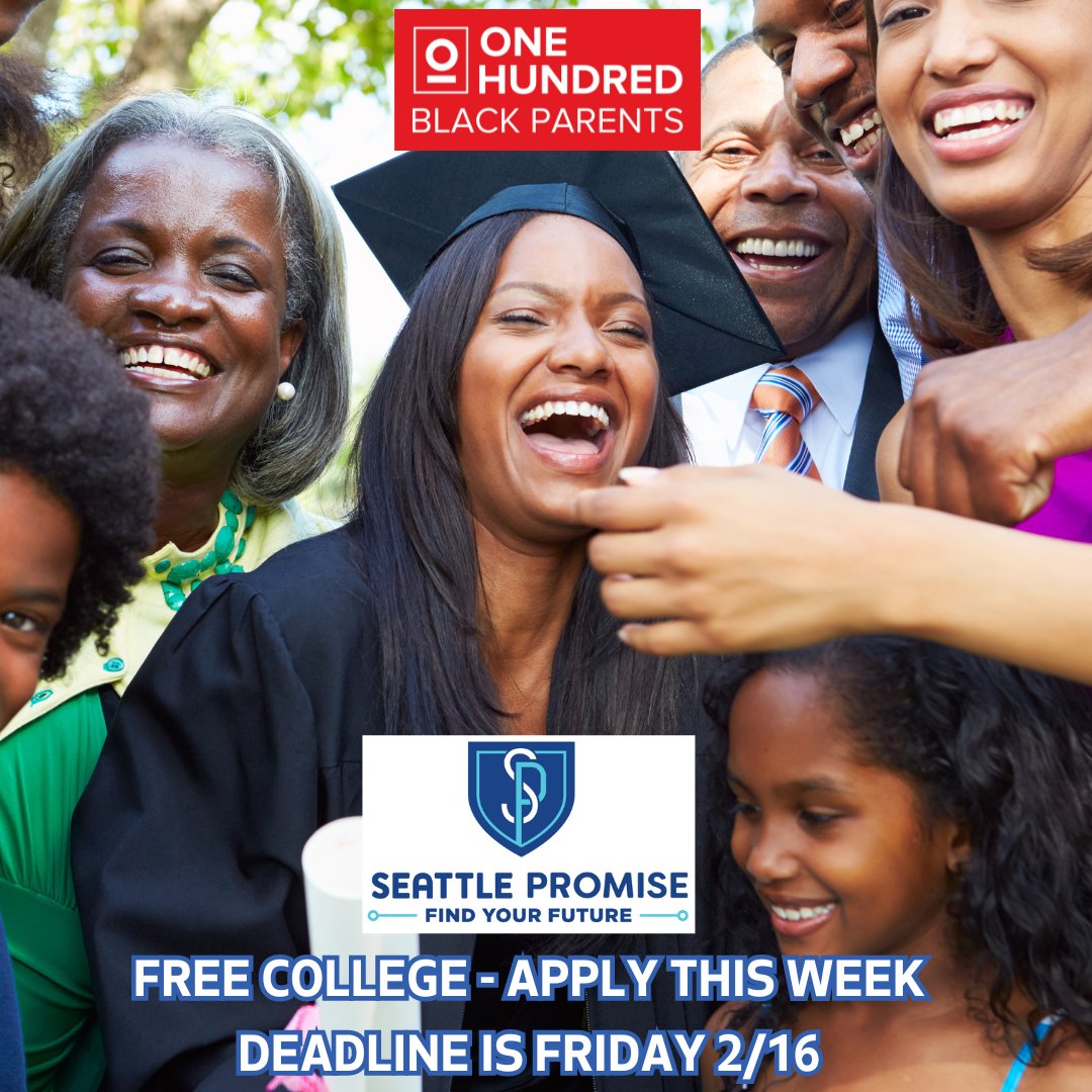 2024 Seattle Seniors:

The deadline to apply for Seattle Promise is THIS FRIDAY!!

The Seattle Promise scholarship provides up to two years or 90 credits of free tuition towards a graduating SPS senior’s first degree at Seattle Colleges. 

Contact:
seattlecolleges.edu/promise