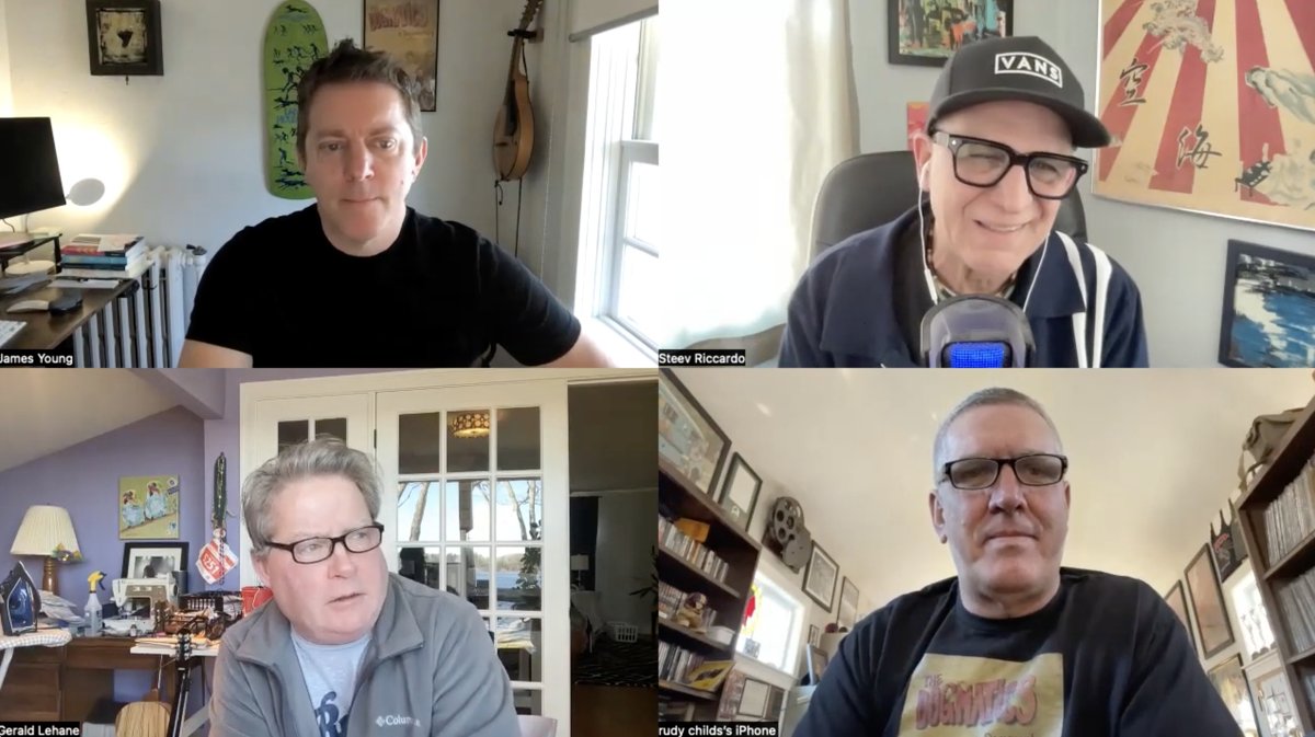Thanks to @twistedrico for having Jerry, Rudy and James on the @BlowingSmokeBS Podcast again to discuss the band, documentary, our recent LA trip, and the upcoming 3/15 screening + show at the @RegentTheatreMA >> youtu.be/Dq7bOa4SsaY?fe…